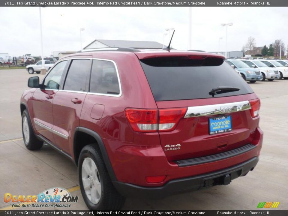 2011 Jeep Grand Cherokee Laredo X Package 4x4 Inferno Red Crystal Pearl / Dark Graystone/Medium Graystone Photo #13