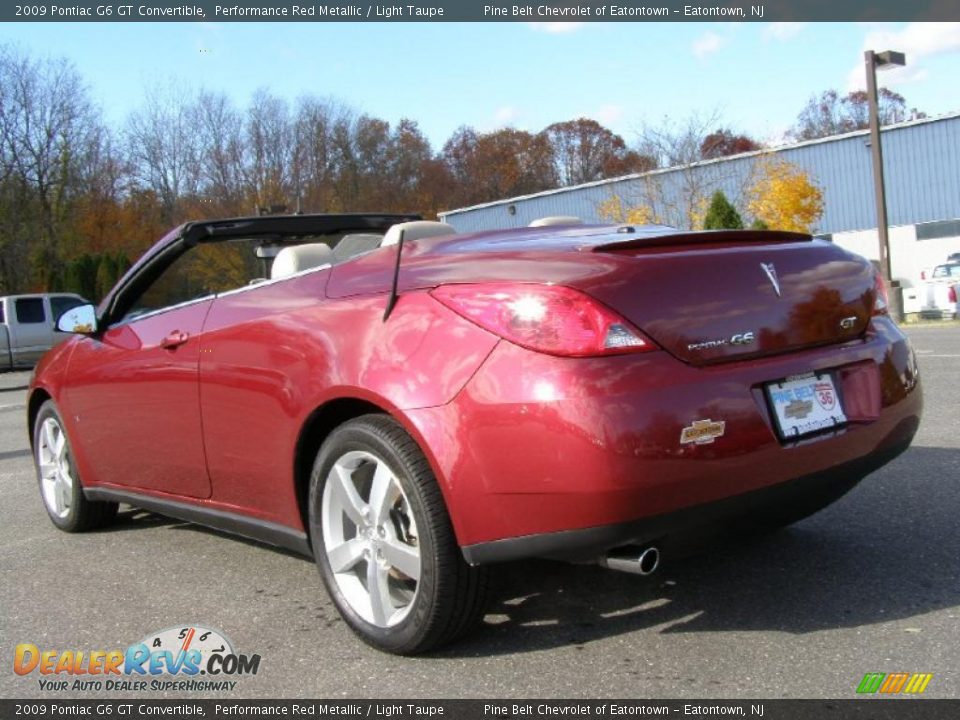 2009 Pontiac G6 GT Convertible Performance Red Metallic / Light Taupe Photo #5