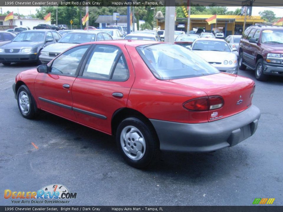1996 Chevrolet Cavalier Sedan Bright Red / Dark Gray Photo #6