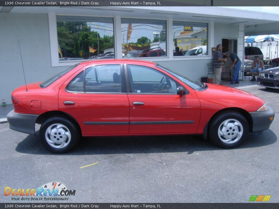 1996 Chevrolet Cavalier Sedan Bright Red / Dark Gray Photo #9