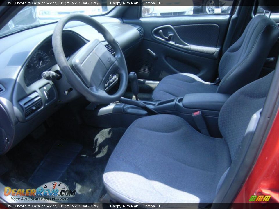 1996 Chevrolet Cavalier Sedan Bright Red / Dark Gray Photo #10