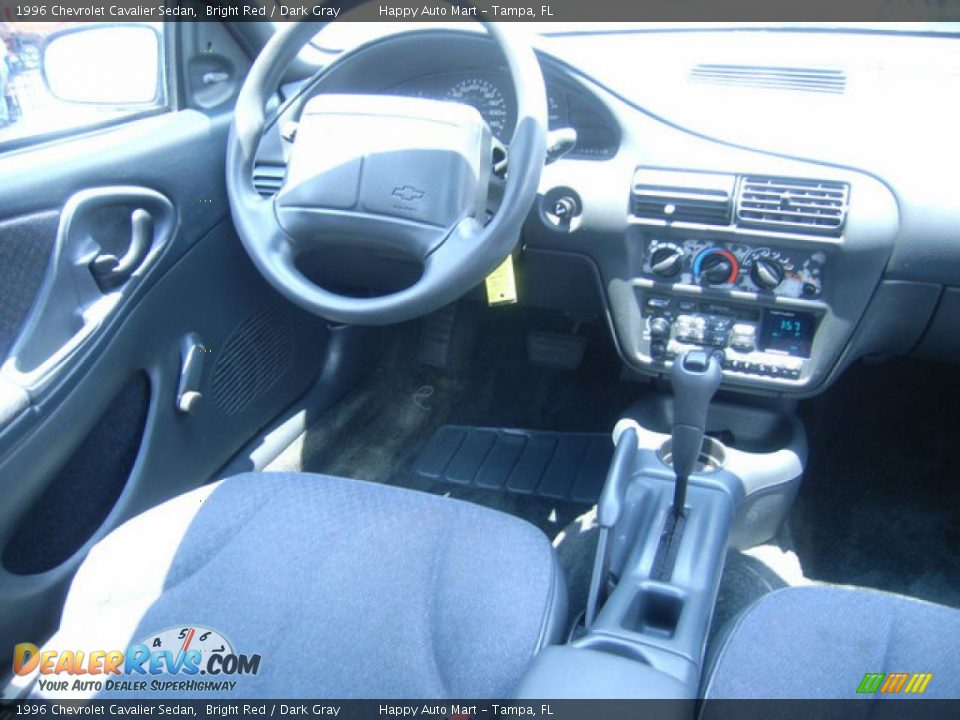 1996 Chevrolet Cavalier Sedan Bright Red / Dark Gray Photo #13