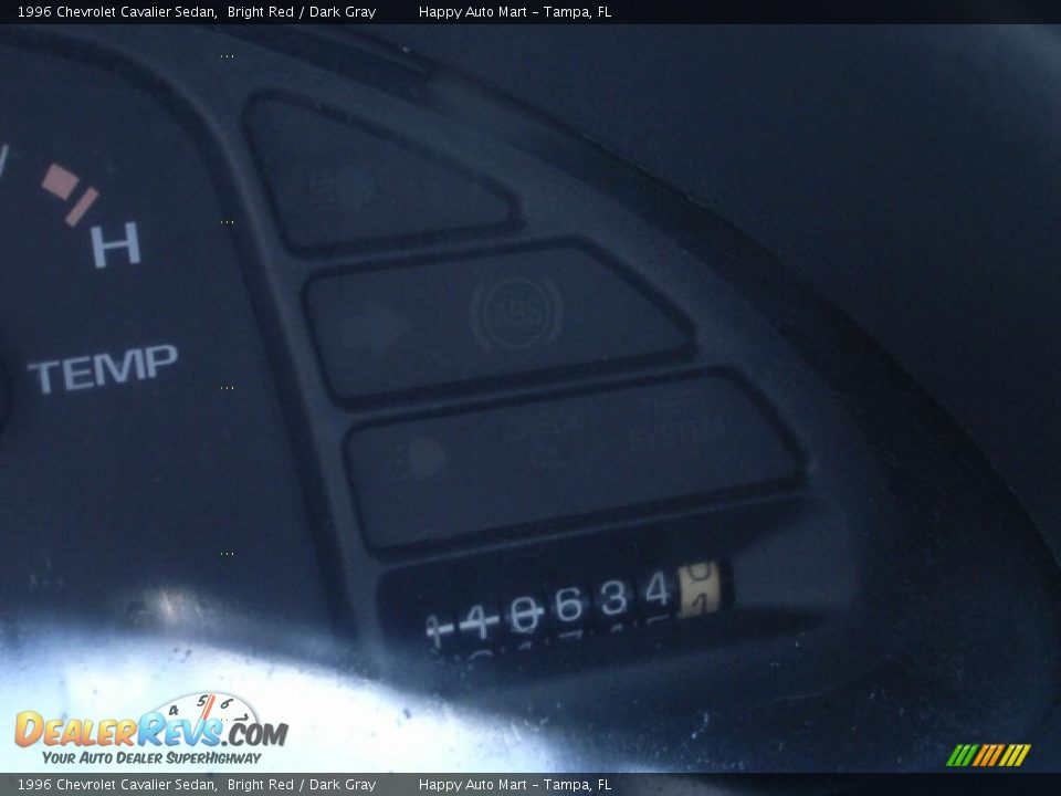 1996 Chevrolet Cavalier Sedan Bright Red / Dark Gray Photo #19