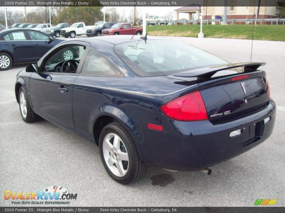 2009 Pontiac G5 Midnight Blue Metallic / Ebony Photo #2