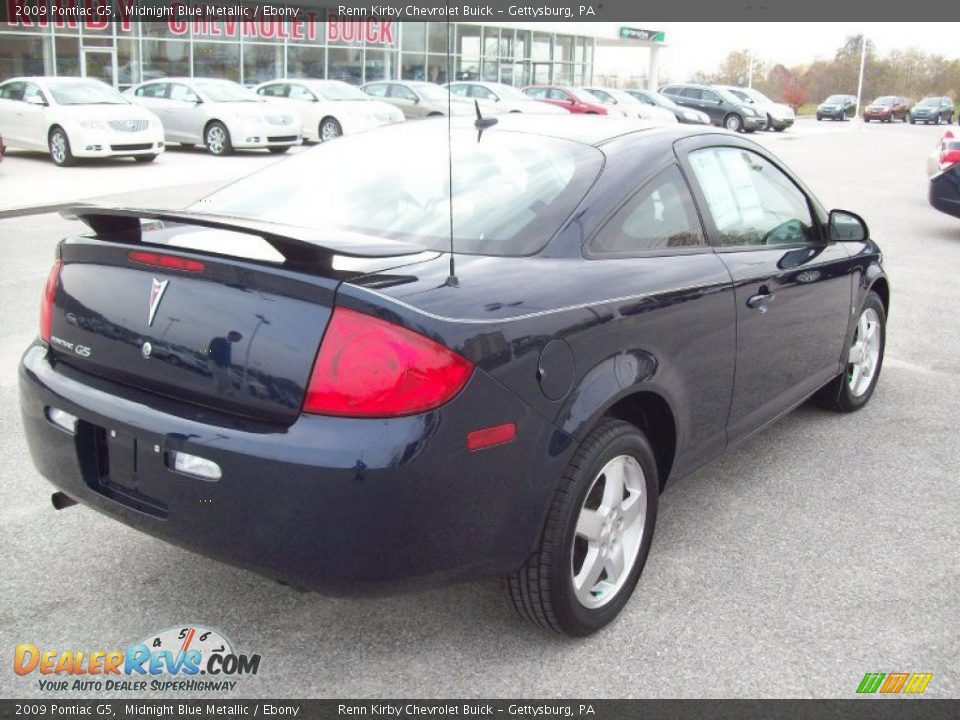 2009 Pontiac G5 Midnight Blue Metallic / Ebony Photo #12