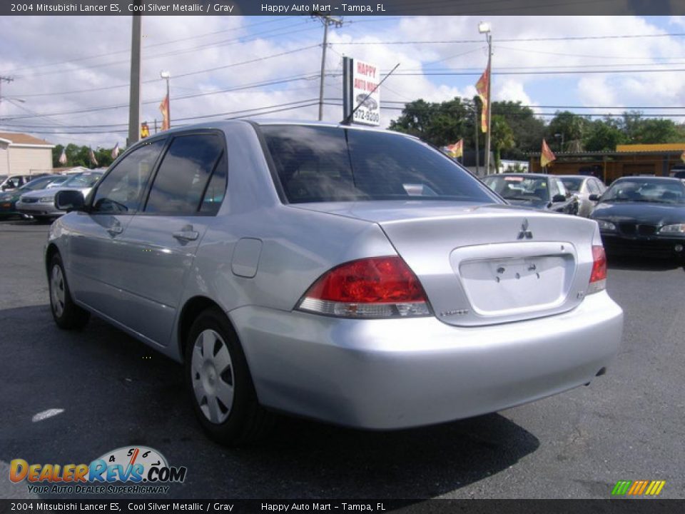 2004 Mitsubishi Lancer ES Cool Silver Metallic / Gray Photo #5