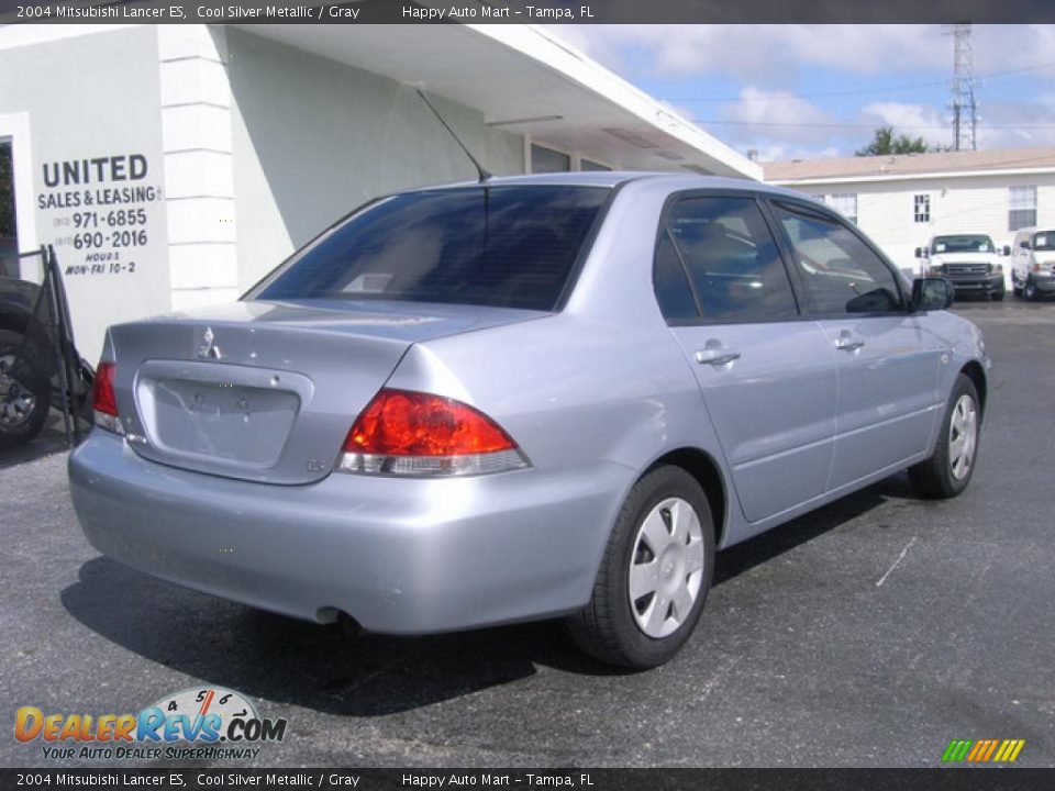 2004 Mitsubishi Lancer ES Cool Silver Metallic / Gray Photo #7