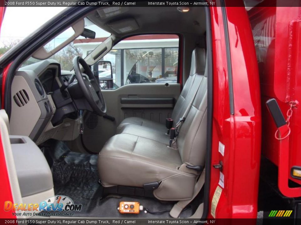 Camel Interior - 2008 Ford F550 Super Duty XL Regular Cab Dump Truck Photo #9