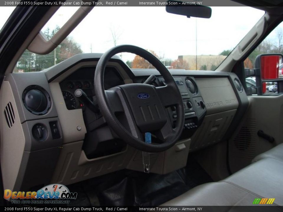 Dashboard of 2008 Ford F550 Super Duty XL Regular Cab Dump Truck Photo #11