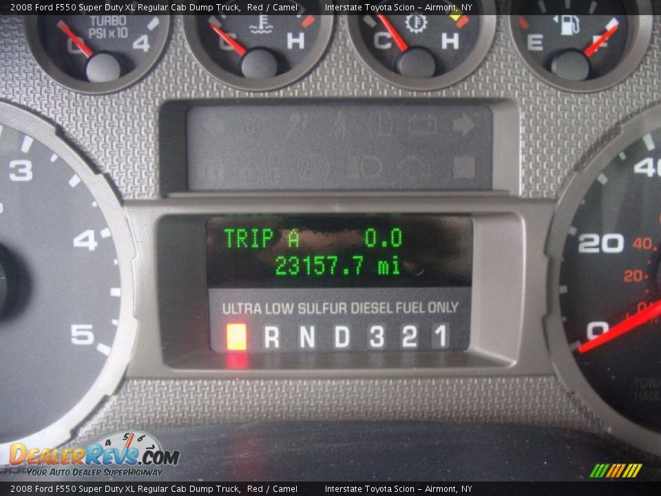 2008 Ford F550 Super Duty XL Regular Cab Dump Truck Red / Camel Photo #13