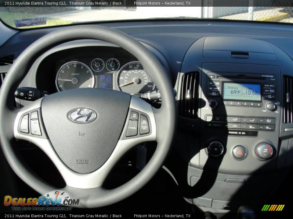 2011 Hyundai Elantra Touring GLS Titanium Gray Metallic / Black Photo #27
