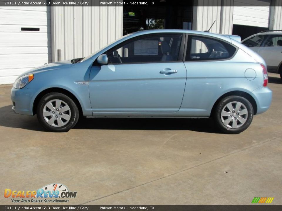 Ice Blue 2011 Hyundai Accent GS 3 Door Photo #6