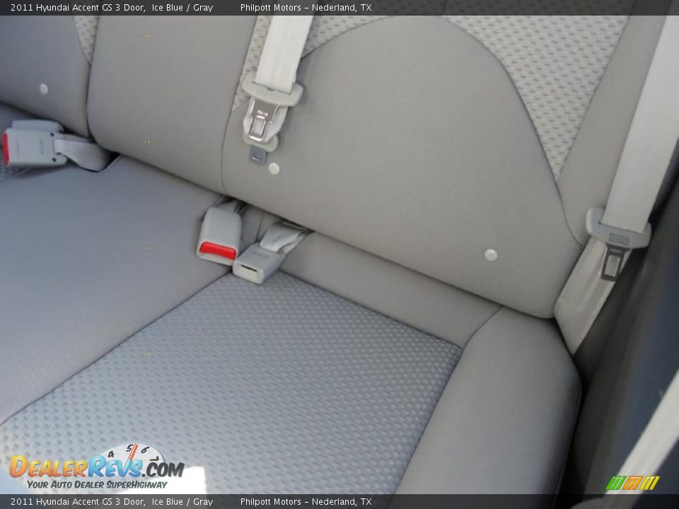 2011 Hyundai Accent GS 3 Door Ice Blue / Gray Photo #18