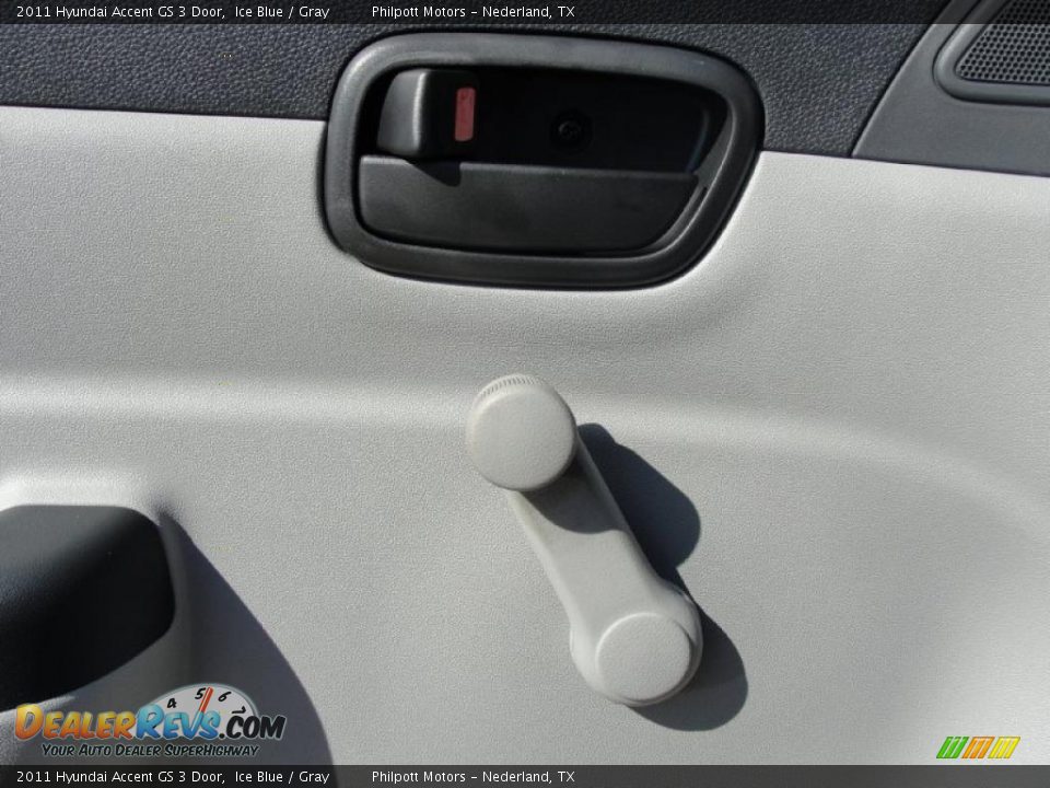 2011 Hyundai Accent GS 3 Door Ice Blue / Gray Photo #20