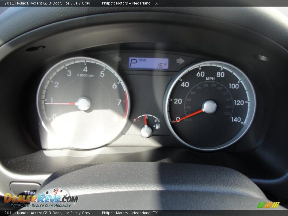2011 Hyundai Accent GS 3 Door Ice Blue / Gray Photo #30