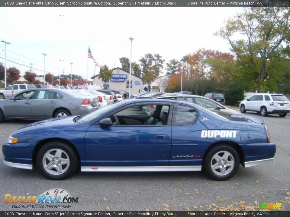 Superior Blue Metallic 2003 Chevrolet Monte Carlo SS Jeff Gordon Signature Edition Photo #2