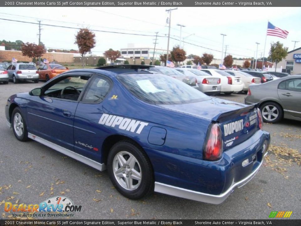 Superior Blue Metallic 2003 Chevrolet Monte Carlo SS Jeff Gordon Signature Edition Photo #3