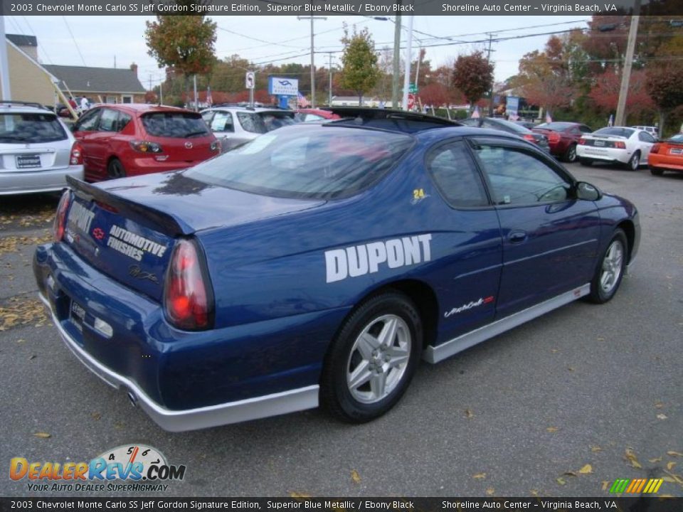 2003 Chevrolet Monte Carlo SS Jeff Gordon Signature Edition Superior Blue Metallic / Ebony Black Photo #5