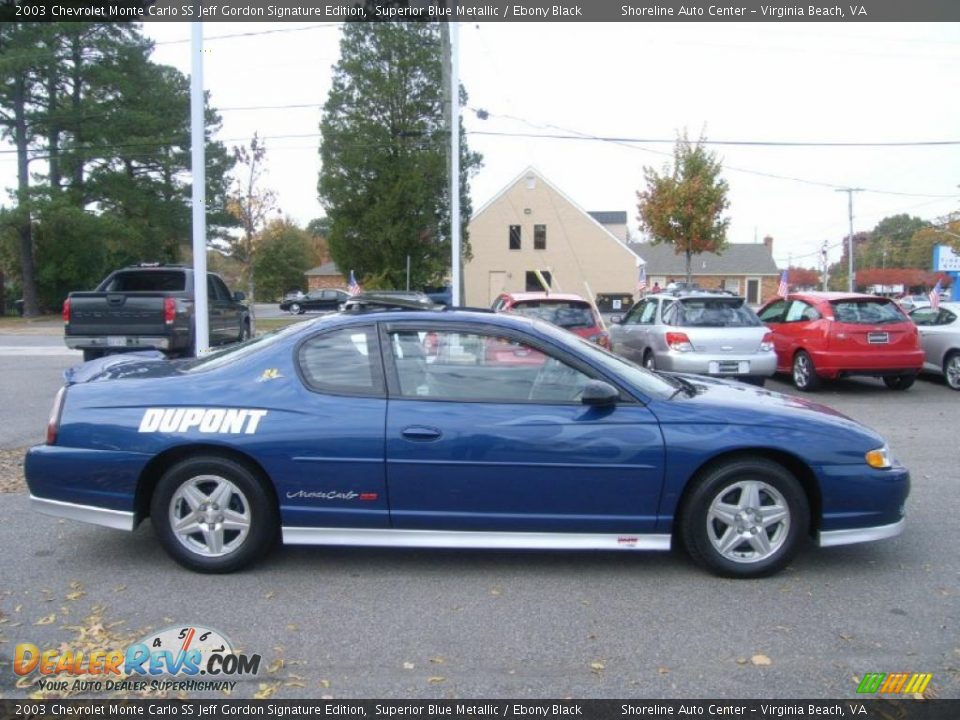 2003 Chevrolet Monte Carlo SS Jeff Gordon Signature Edition Superior Blue Metallic / Ebony Black Photo #6