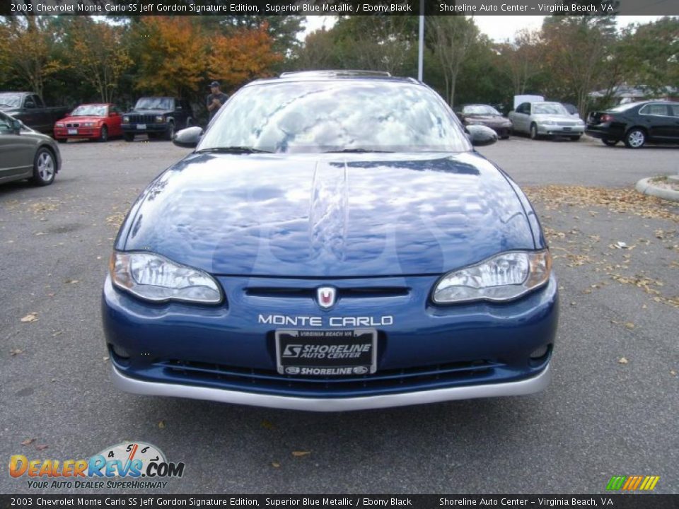 2003 Chevrolet Monte Carlo SS Jeff Gordon Signature Edition Superior Blue Metallic / Ebony Black Photo #8