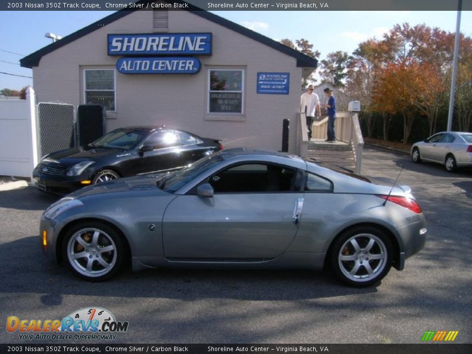 2003 Nissan 350Z Track Coupe Chrome Silver / Carbon Black Photo #2