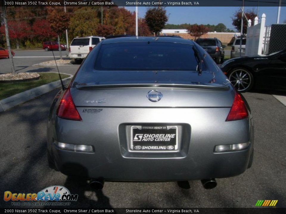 2003 Nissan 350Z Track Coupe Chrome Silver / Carbon Black Photo #4
