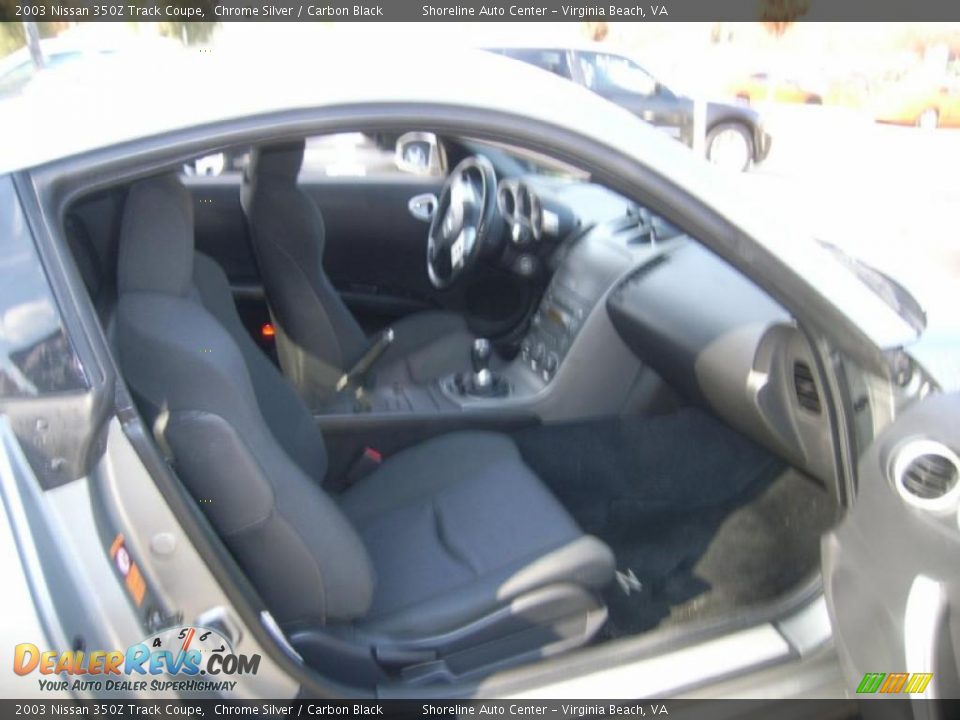 Carbon Black Interior - 2003 Nissan 350Z Track Coupe Photo #12