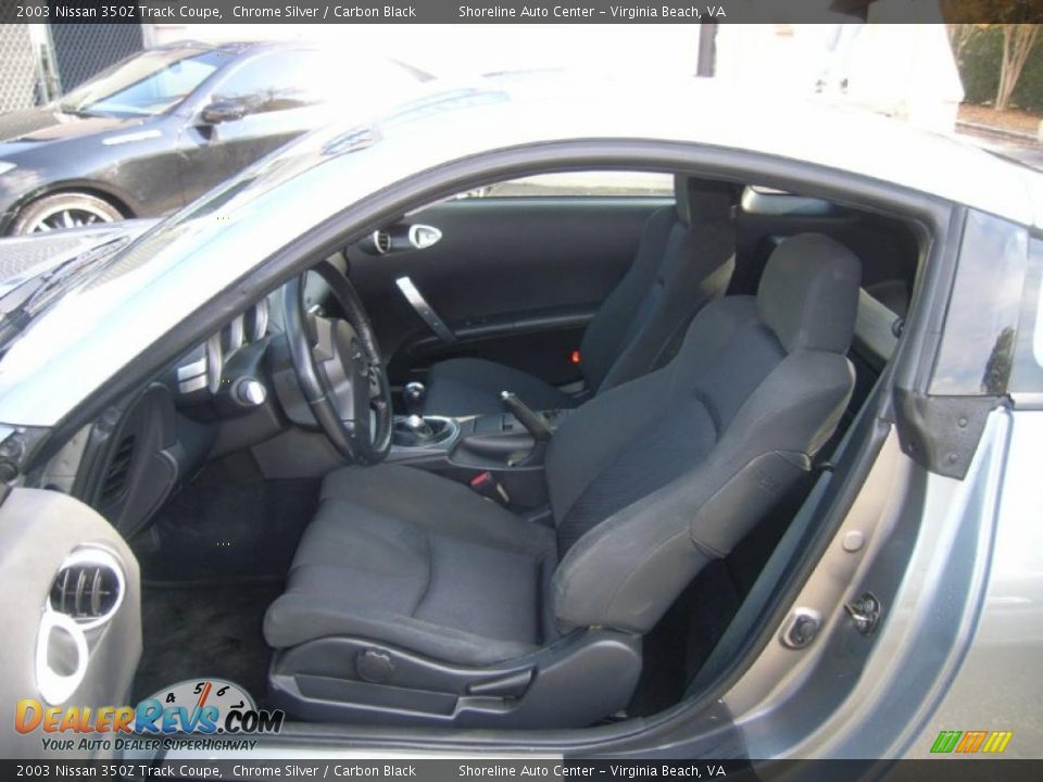 Carbon Black Interior - 2003 Nissan 350Z Track Coupe Photo #14