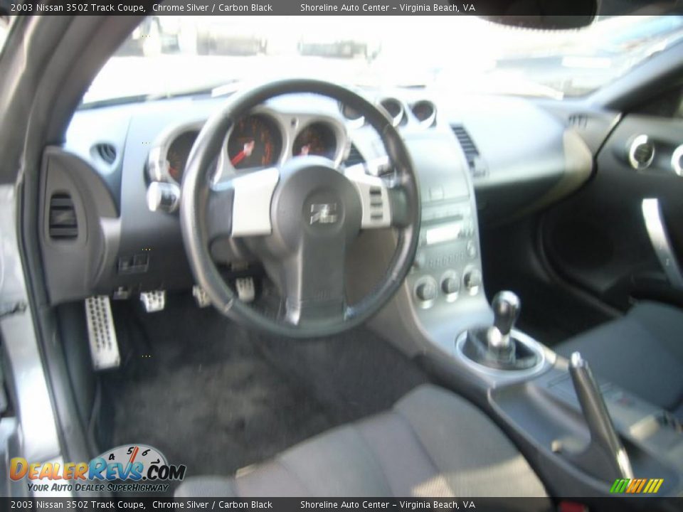 2003 Nissan 350Z Track Coupe Chrome Silver / Carbon Black Photo #15