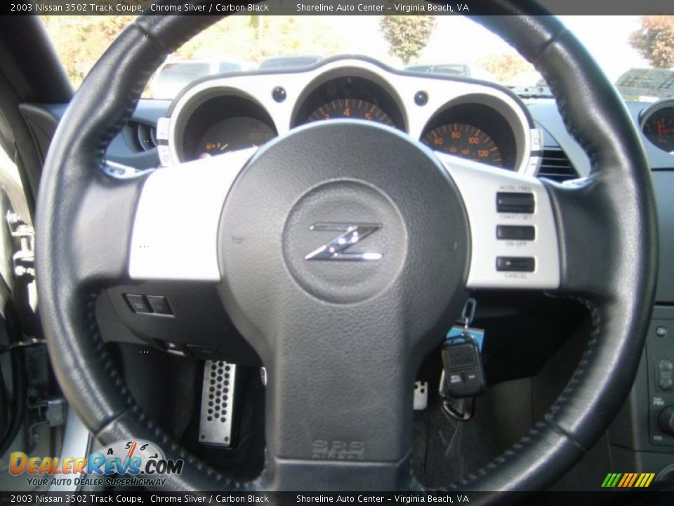 2003 Nissan 350Z Track Coupe Chrome Silver / Carbon Black Photo #18