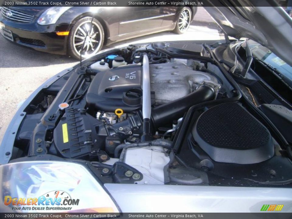 2003 Nissan 350Z Track Coupe Chrome Silver / Carbon Black Photo #22