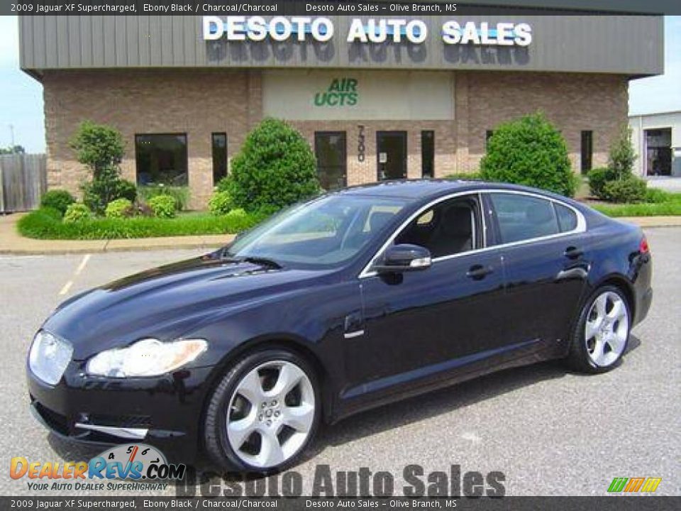 2009 Jaguar XF Supercharged Ebony Black / Charcoal/Charcoal Photo #1
