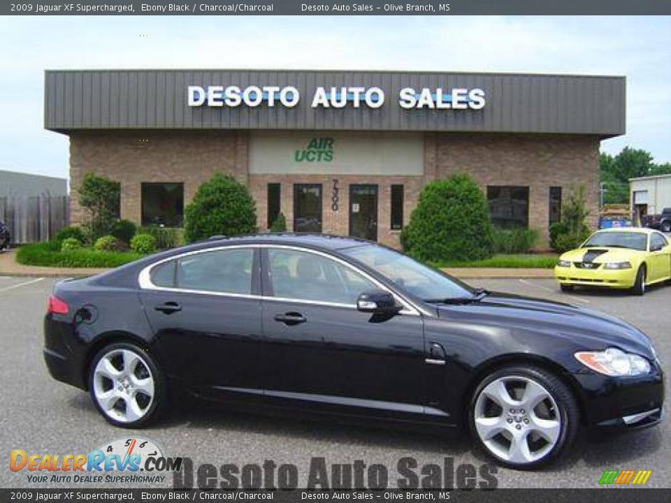 2009 Jaguar XF Supercharged Ebony Black / Charcoal/Charcoal Photo #2