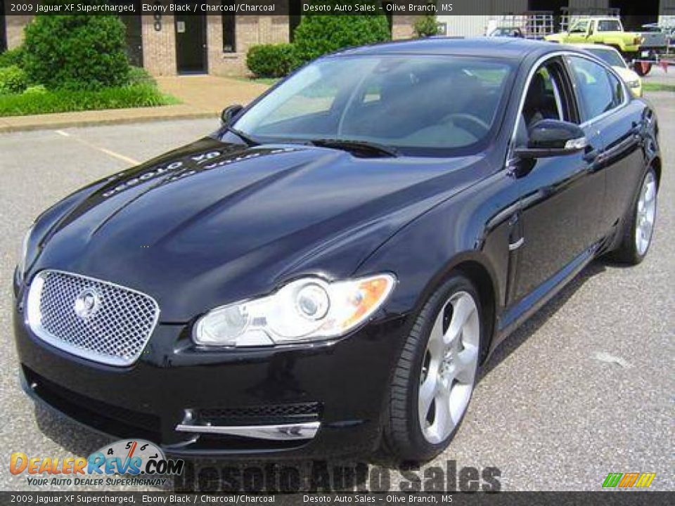 2009 Jaguar XF Supercharged Ebony Black / Charcoal/Charcoal Photo #3