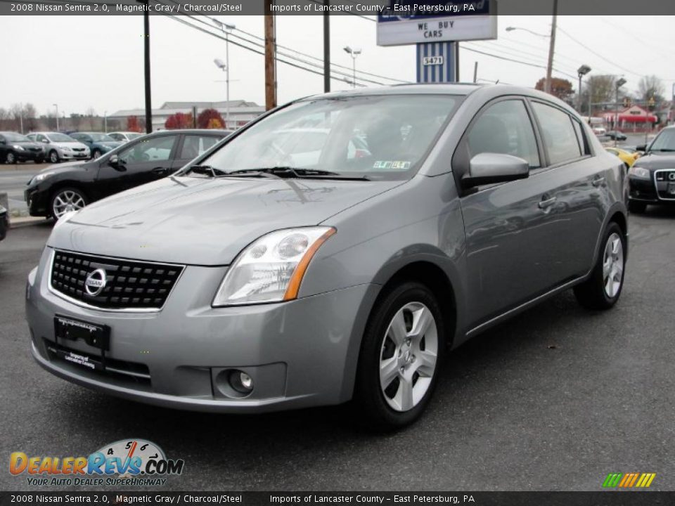 2008 Nissan Sentra 2.0 Magnetic Gray / Charcoal/Steel Photo #2