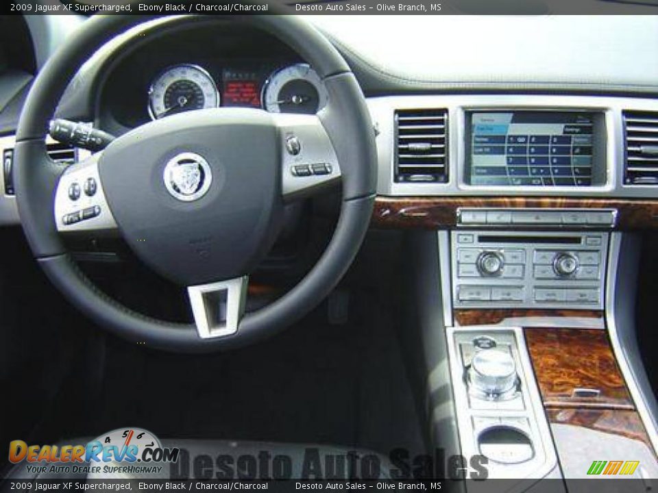2009 Jaguar XF Supercharged Ebony Black / Charcoal/Charcoal Photo #31