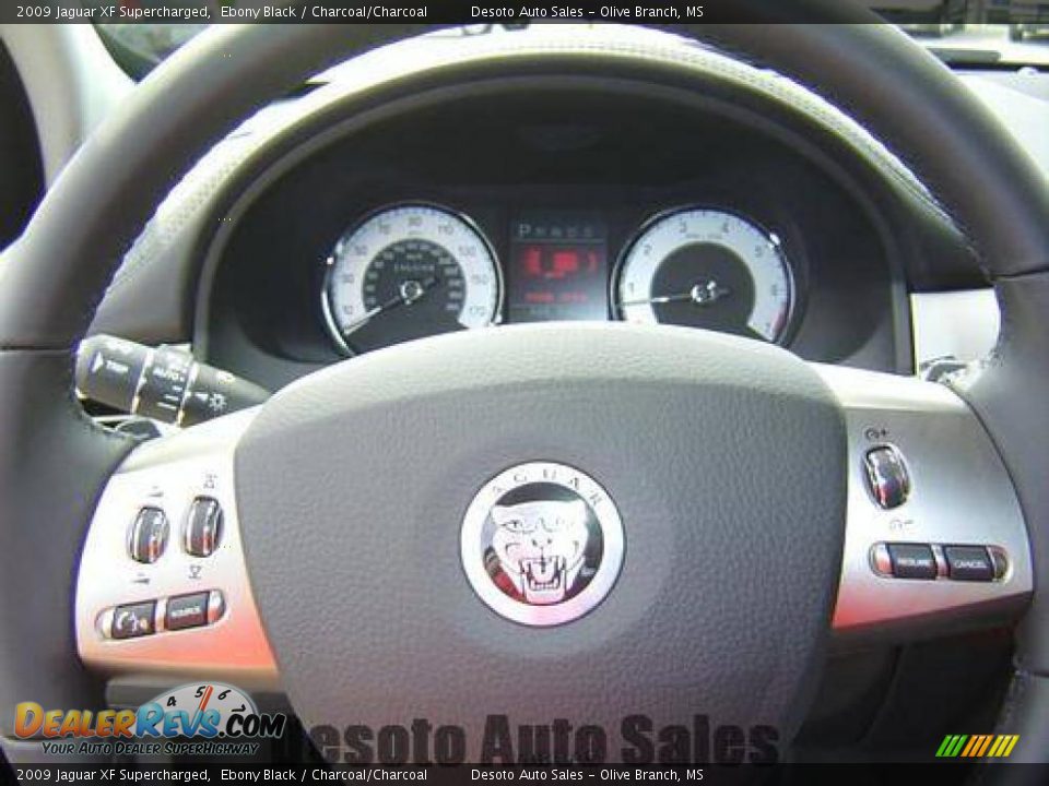 2009 Jaguar XF Supercharged Ebony Black / Charcoal/Charcoal Photo #35