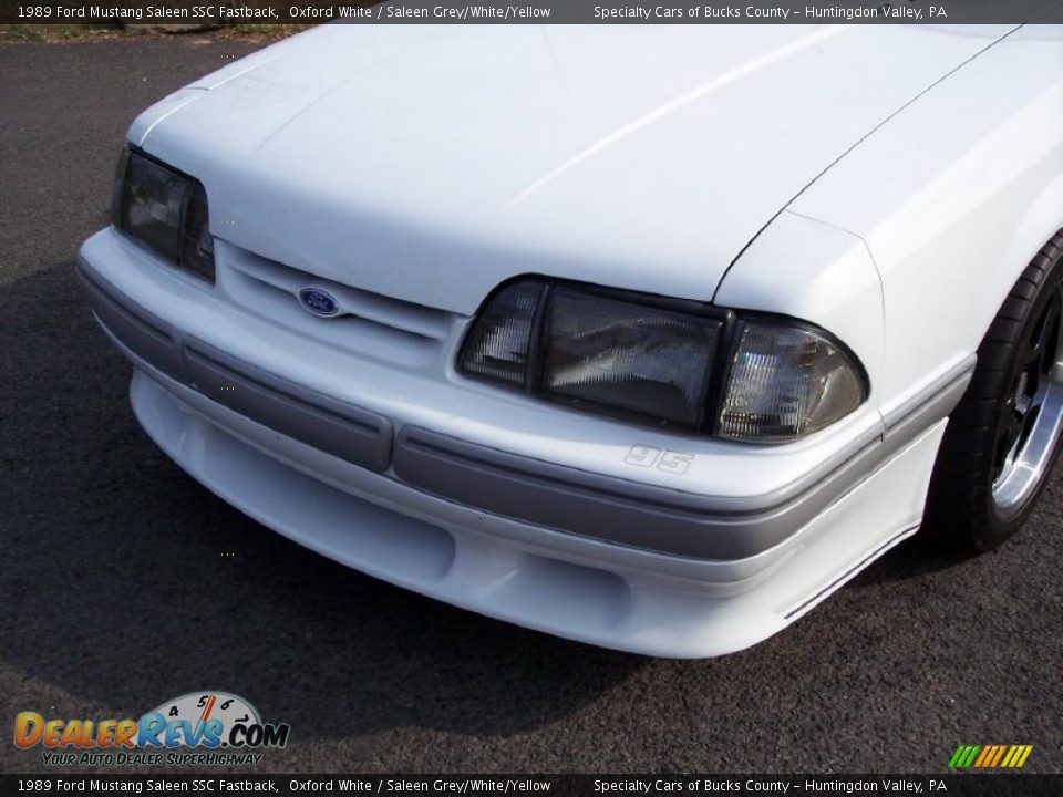 1989 Ford Mustang Saleen SSC Fastback Oxford White / Saleen Grey/White/Yellow Photo #19