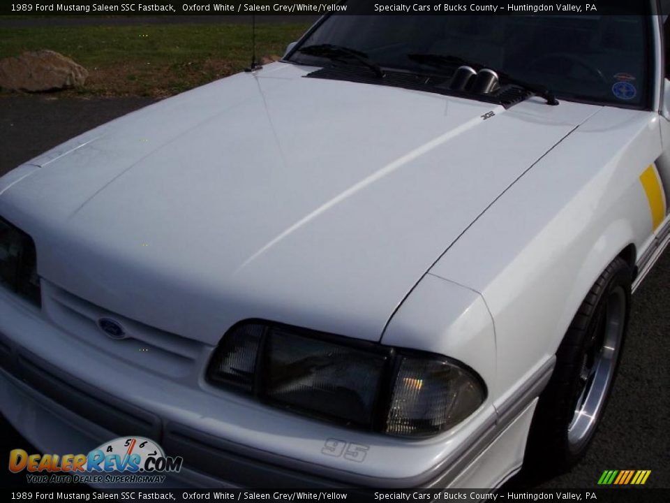 1989 Ford Mustang Saleen SSC Fastback Oxford White / Saleen Grey/White/Yellow Photo #20