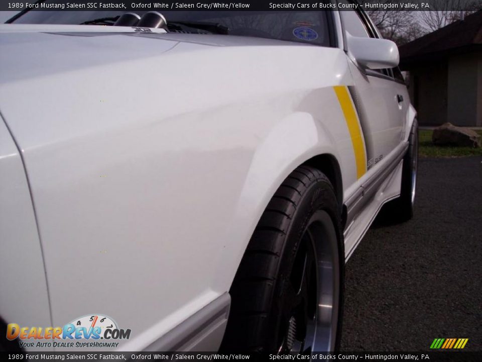 1989 Ford Mustang Saleen SSC Fastback Oxford White / Saleen Grey/White/Yellow Photo #21