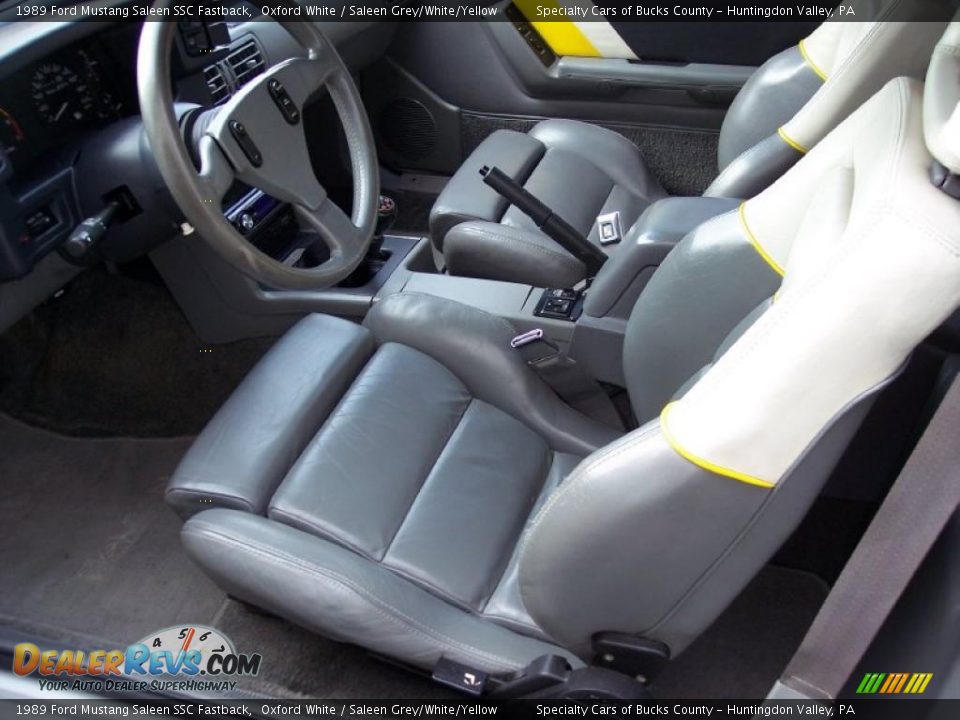 Saleen Grey/White/Yellow Interior - 1989 Ford Mustang Saleen SSC Fastback Photo #36