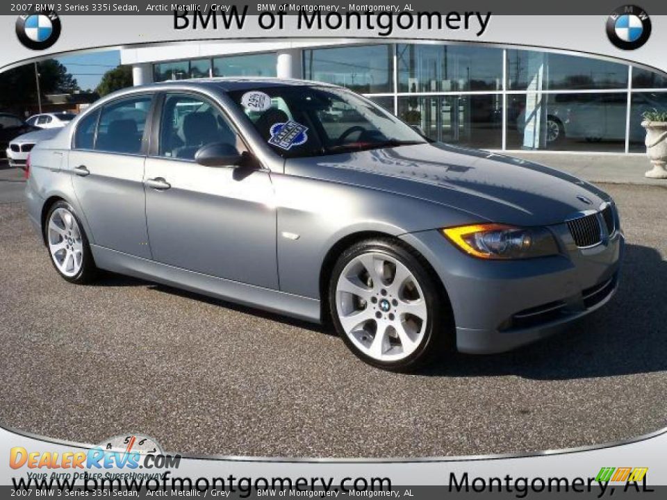 2007 BMW 3 Series 335i Sedan Arctic Metallic / Grey Photo #1