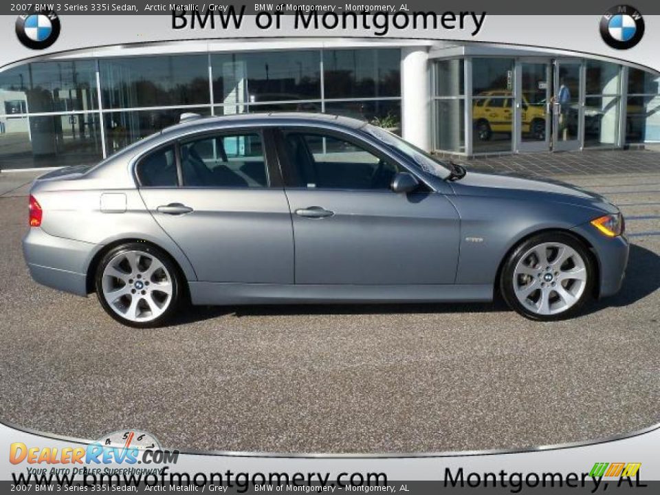 2007 BMW 3 Series 335i Sedan Arctic Metallic / Grey Photo #2