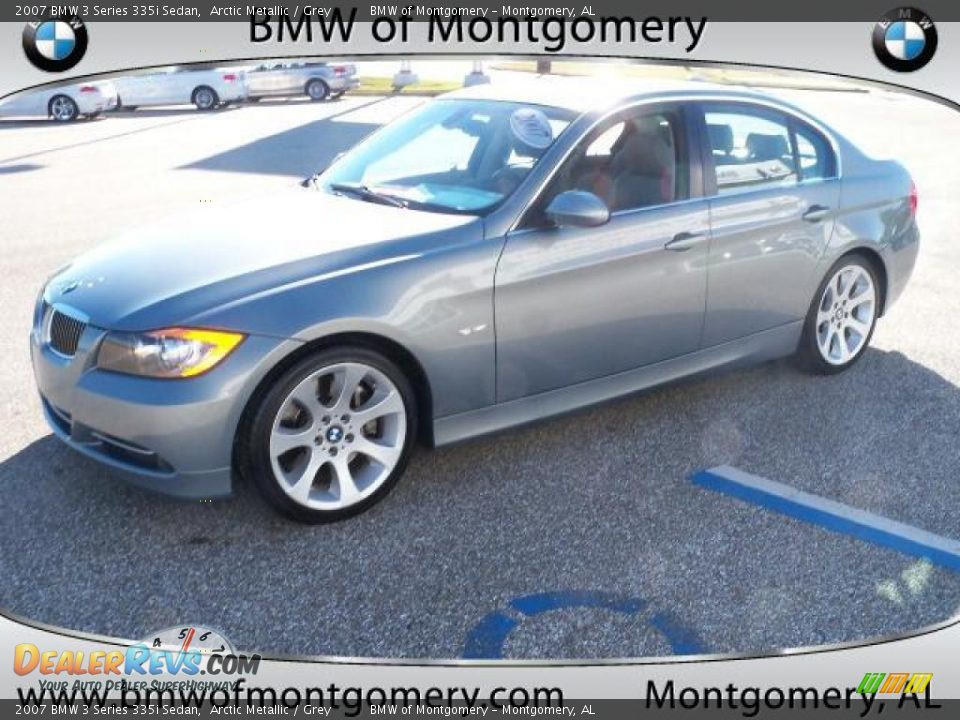 2007 BMW 3 Series 335i Sedan Arctic Metallic / Grey Photo #8