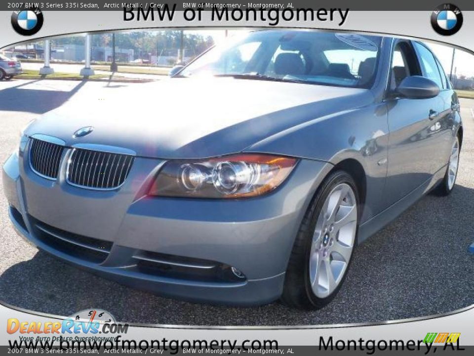 2007 BMW 3 Series 335i Sedan Arctic Metallic / Grey Photo #9
