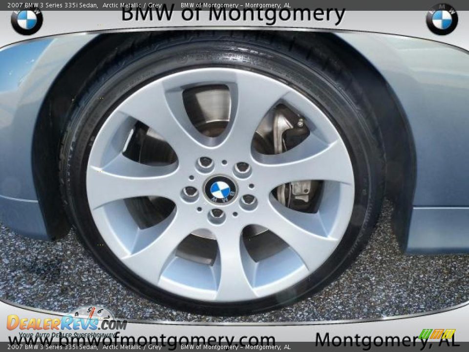 2007 BMW 3 Series 335i Sedan Arctic Metallic / Grey Photo #11