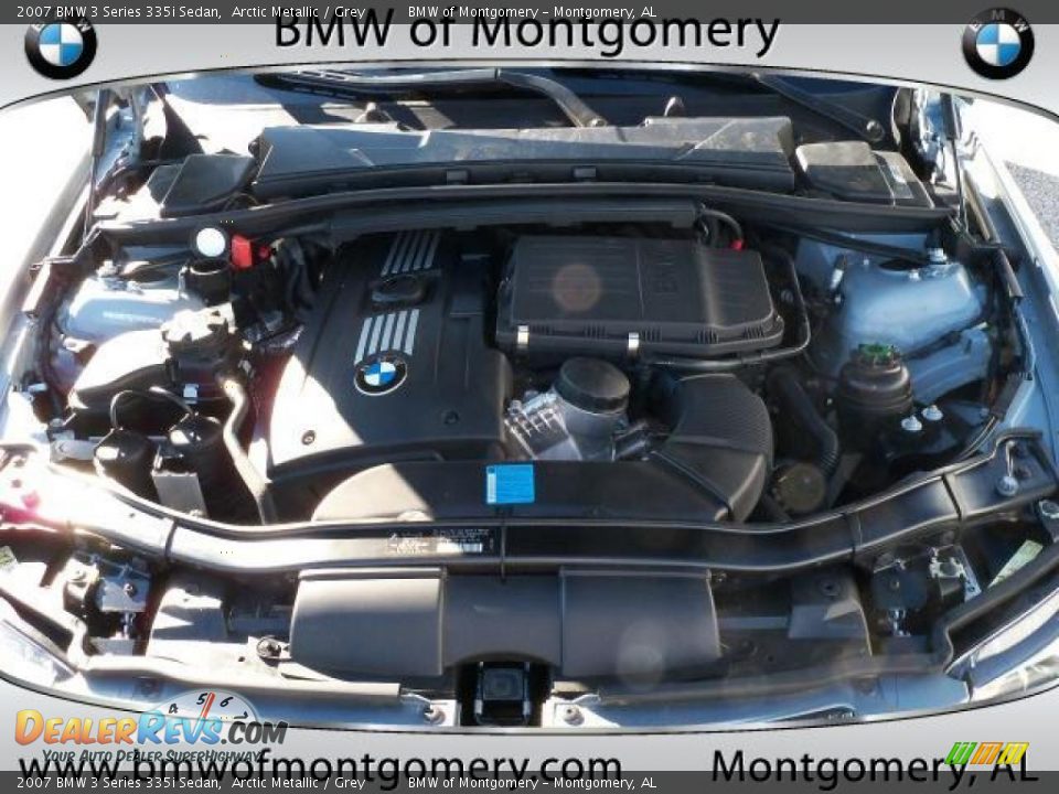 2007 BMW 3 Series 335i Sedan Arctic Metallic / Grey Photo #13