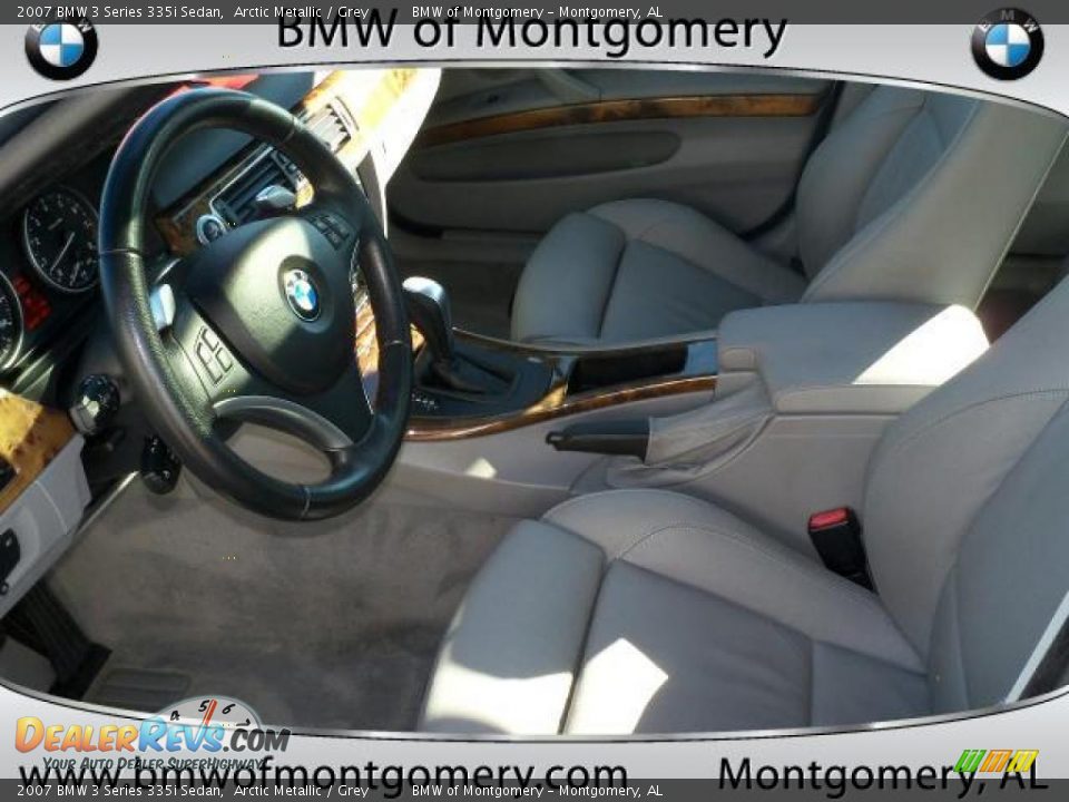 2007 BMW 3 Series 335i Sedan Arctic Metallic / Grey Photo #17