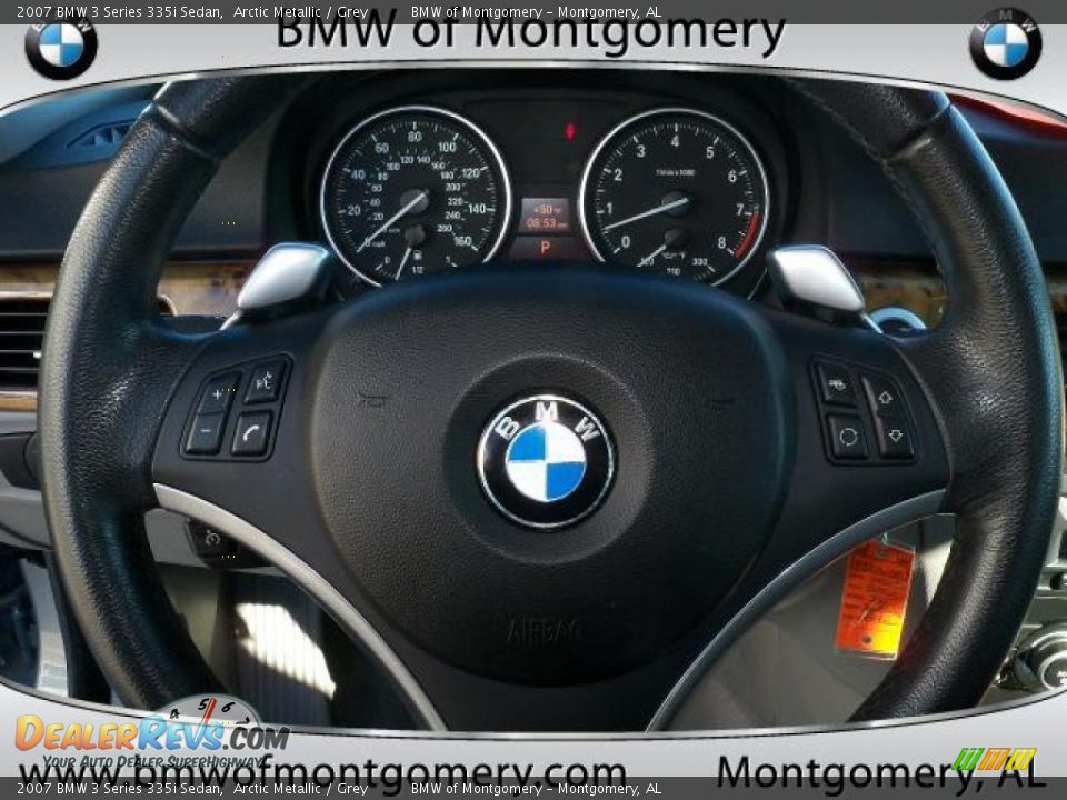 2007 BMW 3 Series 335i Sedan Arctic Metallic / Grey Photo #27