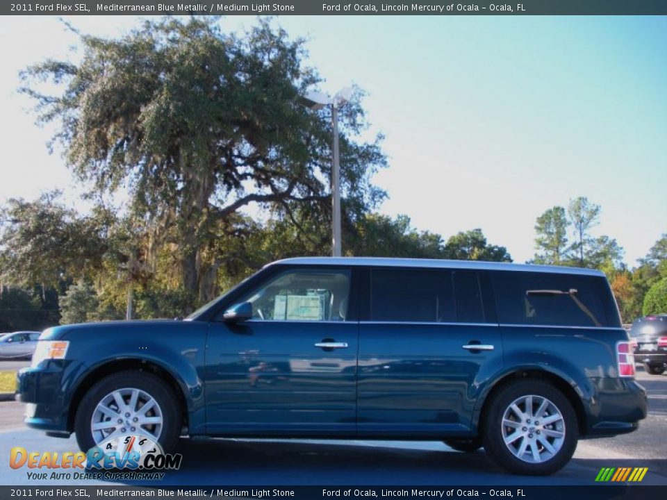 2011 Ford Flex SEL Mediterranean Blue Metallic / Medium Light Stone Photo #2